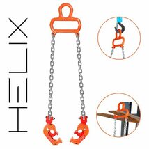 HELIX ドラム缶リフター 1000kg ドラム缶専用 フォークリフトタイプ スリングチェーン吊り具 1トン クレーン・・・_画像4