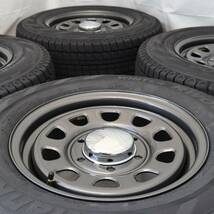 新品 デイトナ 15-6.5J＋40 6-139.7 ガンメタ スタッドレス付4本SET 195/80R15 2023年製 ハンコック RW06 ハイエース200系(W2441-3)_画像4