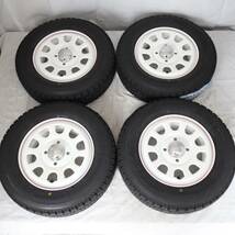 即納OK デイトナ 12-4.0J＋42 4-100 ホワイト スタッドレス付4本SET 145/80R12 80/78N 2023年製 トーヨー DELVEX935 軽トラ (W2404-3)_画像1