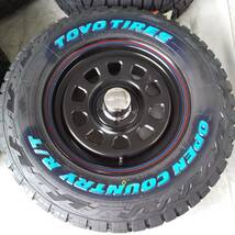 新品 デイトナ 16-7.0J＋33 5-114.3 ブラック タイヤ付4本SET 235/70R16 トーヨーOPENCOUNTRY R/T ホワイトレター (W2381)_画像4