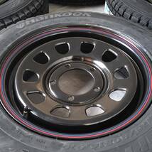 即納OK デイトナ 16-5.5J＋20 5-139.7 ブラック スタッドレス付4本SET 175/80R16 2023年製 ハンコック RW08 ジムニー (W2244-3)_画像3