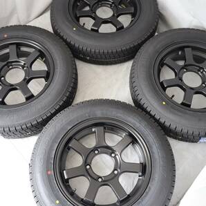 新品 16インチ 5.5J ＋20 5-139.7 ブラック スタッドレス付4本SET 175/80R16 2023年製 グッドイヤー ICENAVI SUV ジムニー (W2362-1)の画像1