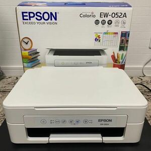 ★1円〜♪★極美品★EPSON エプソン Colorio カラリオ A4プリンター【EW-052A】 2022年製♪正常印刷動作確認済み★ おまけ新品純正インク付