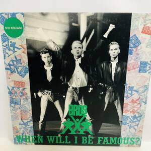 【LP】レコード 再生未確認 見本盤 Bros / When Will I Be Famous? Epic QY.3P-90106 ※まとめ買い大歓迎!同梱可能です