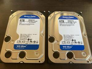 Western Digital WD60EZAZ ［WD Blue 6TB］中古2個セット 1円スタート 宅急便コンパクト発送