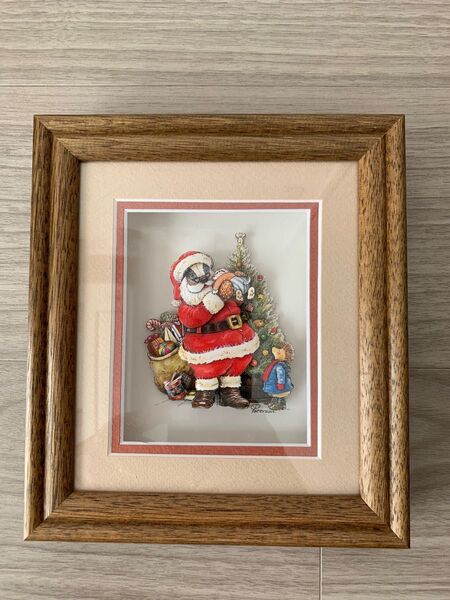 【クリスマス】サンタクロースのシャドーボックス