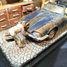 ●ジオラマ・レストア物語・レトロ・　旧車　1/43　ジャガー　XJS　ガレージ_画像4