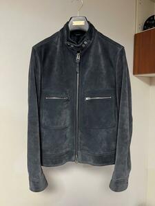 TOMFORD ultimate cashmere suede leather Rider's Cafe Biker jacket color . eminent super rare blue gray size 48 regular price 100 ten thousand new goods 