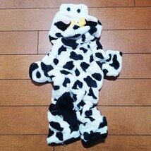 犬 ペット服 牛 ツナギ 着ぐるみ M パーカー 柴犬 ジャックラッセルテリア スコティッシュテリア パグ ビションフリーゼ 冬服 裏起毛_画像5