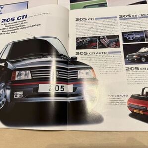 PEUGEOT 205 GTI 309 206cc 405 505 カタログ 9冊セット ROVER mini 当時物 1989年 2001年 プジョー 茶色のカタログは２つ折り梱包の画像8