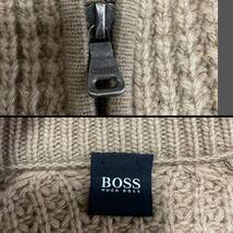 超希少XXLサイズ【極上美品】ジップアップ ◆HUGO BOSS ヒューゴボス◆ ジップアップセーター トラックジャケット 大きいサイズ ウール _画像7