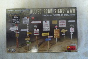 ミニアート MiniArt 35608 1/35 連合国軍 道路標識 WW2 ヨーロッパ作戦戦域 ALLIED ROAD SIGNS WW2