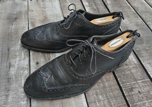 ■COLE HAAN コールハーン US9（26.5～27cm相当 ）メンズ ウイングチップ フルブローグ ブラック 黒 本革 C10145 革靴/ビジネスシューズ