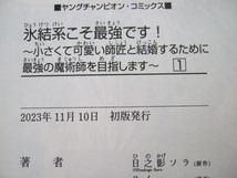 コミックス 氷結系こそ最強です！ 1巻 小さくて可愛い師匠と結婚するために最強の魔術師を目指します 231101 本 コミック マンガ 漫画_画像3