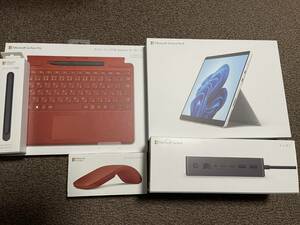 ♪ノートパソコン Microsoft Surface Pro 8(プラチナ/32GB RAM/SSD 1TB)、キーボードカバー、スリムペン、マウス、ドック2のセット