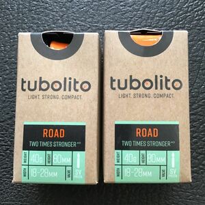 当日発送 2023年モデル 80mm 40g Tubolito(チューボリート) 【正規品】700×18～28c 仏式バルブ 超軽量インナーチューブ ロードリム用２本