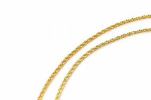 18KGP 18金 鍍金 麻ひもチェーン ゴールドネックレス gold necklace 50_画像3