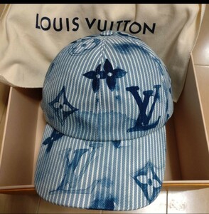 ★LOUIS VUITTON ルイ・ヴィトン M76754 キャスケット・ヒッコリーストライプ 60 ウォーターカラー キャップ 帽子 