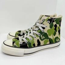 レア ★ア ベイシングエイプ×コンバース　AS BAPE CAMO 迷彩 日本製 24.5cm エイプ オールスター ハイカット スニーカー CONVERSE_画像1