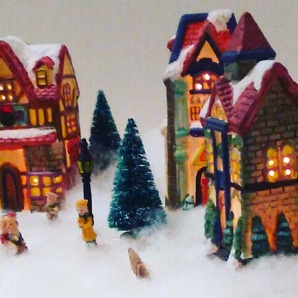 クリスマス オブジェ オーナメント 「クリスマスの街並み」ライトハウス ミニチュアハウス デコレーション の画像6