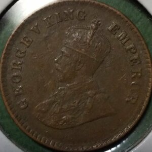 (C-550) 英領インド ジョージ5世　1/1２アンナ銅貨　1923年　