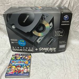 通電 Nintendo ニンテンドー GAMECUBE ゲームキューブ エンジョイプラスパック ブラック ゲームボーイプレイヤー DOL-001 マリオパーティ g