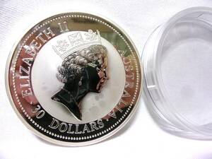 エリザベスⅡ世1994年オーストラリア記念プルーフ純銀製１KG銀貨★３０ドル銀貨1000ｇクッカバラ／カワセミ★透明プラスチックケース入