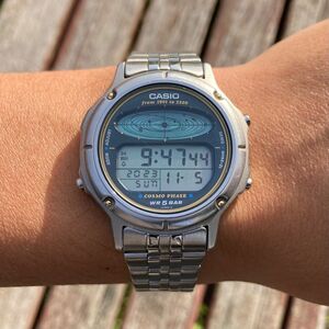 激レア 完動品 送料込 CASIO CGW-90 COSMO PHASE カシオ コスモフェイズ 日本製 ムーンフェイズ GMW-61 90s 昭和レトロ ヴィンテージカシオ