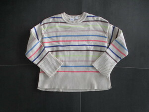 ◆GAP　KIDS/ギャップ　キッズ☆スプリットヘム セーター ボーダー☆M(130)