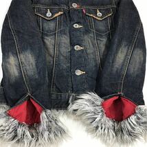 LEVI'S Redloop リーバイス レッドループ　デニムジャケット　ボア裏地　ユーズド加工　レディース　Mサイズ　311…43a_画像8