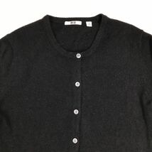 UNIQLO ユニクロ　カシミヤ100% ニットカーディガン　黒　レディース　Mサイズ　311-48a_画像2