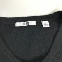 UNIQLO ユニクロ　カシミヤ100% ニットカーディガン　黒　レディース　Mサイズ　311-48a_画像4