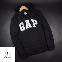 新品★GAP/ギャップ/アーチロゴ裏起毛プルパーカー036/04黒/【S】_画像1