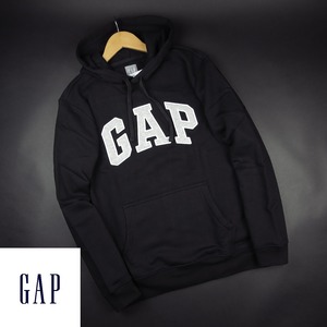 新品★GAP/ギャップ/アーチロゴ裏起毛プルパーカー036/04黒/【S】