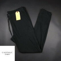 新品★チャオパニックティピー/CIAOPANIC TYPY/足元リブ ストレッチスキニーパンツ001/黒/【XL】_画像1