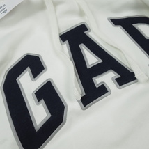 新品★GAP/ギャップ/アーチロゴ裏起毛プルパーカー036/03白/【L】_画像3