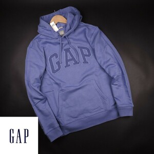 新品★GAP/ギャップ/アーチロゴ裏起毛プルパーカー036/32紫/【M】