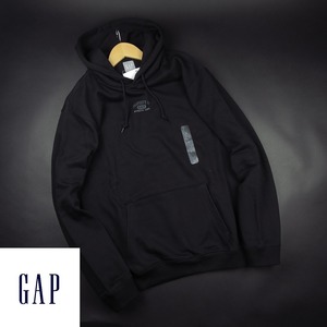 新品★GAP/ギャップ/リフラクターロゴ プルオーバーパーカー318/03黒/【L】