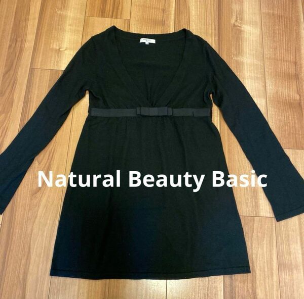 Natural Beauty Basicブラックニット チュニック