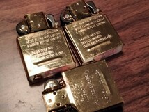 ZIPPO ジッポー ゴールド インナー ③ 2014年 J インサイドユニット 3個セット ジッポライター オイルライター_画像6