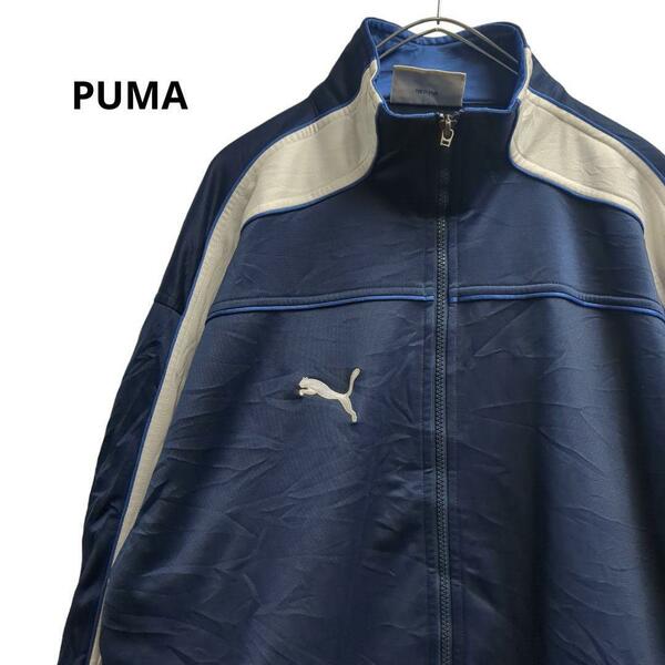 PUMA ジャージ/ブルゾン　スポーツウェア　紺　メンズM　b28