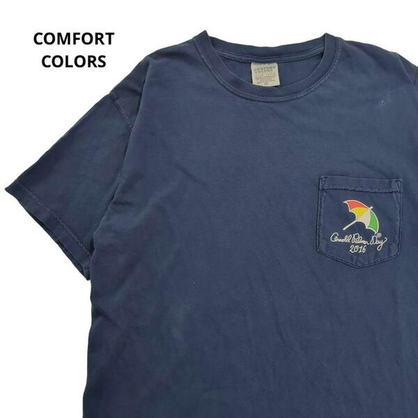 COMFORT COLORSバックプリント半袖Tシャツ春夏紺メンズMa31