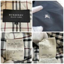 BURBERRY BLACK LABEL【美品】ナイロンジャケット コート 黒 L バーバリー ブラック レーベル ノバチェック 三陽商会 ビジネス メンズ_画像8