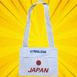 [ unused ]PEARL iZUMi( pearl izmi)sakoshu(JAPAN/ white )[myuze feed bag shoulder .. eko-bag bicycle bag ]