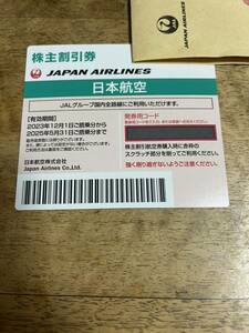 JAL 日本航空　株主優待券　期限たっぷりR5.12.1〜R7.5.31まで　