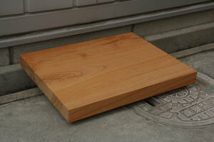 欅　けやき　ケヤキ　無垢材　棚板　テーブル　長さ35.5cm　幅28.0cm　厚み3.1cm