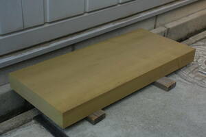 朴　朴の木　ホオ　無垢材　彫刻材　まな板　一枚板　看板　長さ49.0cm　幅21.6cm　厚み4.1cm 