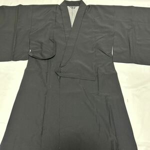 美品 【改良服】冬用 化繊 黒 法衣 法要 葬儀 仏具 僧侶 装束 着物 袈裟 野一色法衣店