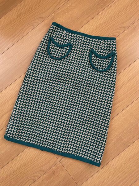 【USED】HERHIS ウール スカート 38 M ハリス