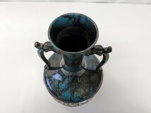 （遊里）高岡銅器　鋳銅　花瓶　鳳凰　未使用品_画像8